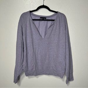 Sanctuary Lavender Purple V-Neck Sweatshirt Loungewear Casual Large